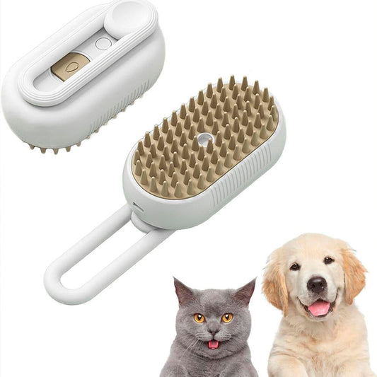 VapoPet – Cepillo 3 en 1 con Vapor Suave para Mascotas